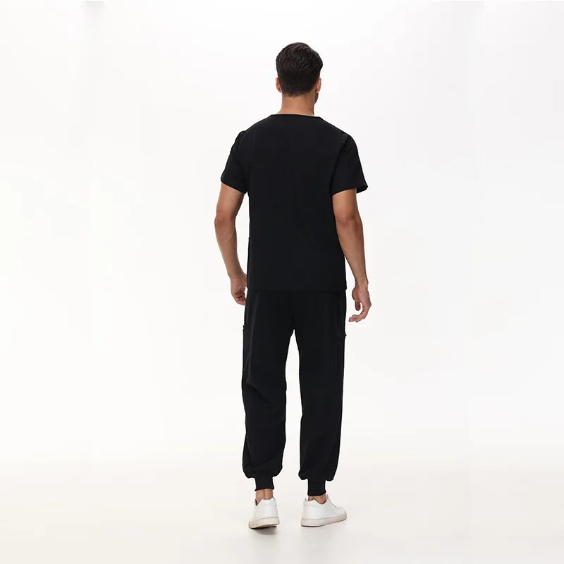 Multicolour Doctor Nurse Short Sleeve Men's Dentist Isolation Gowns Stretchy Quick Drying Hand Wash Gowns Separate Suit Female