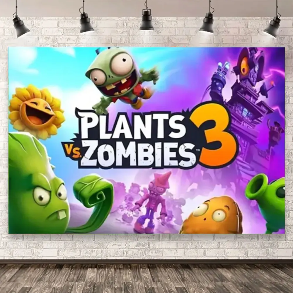Zdjęcie 5: Gra Plants &vs. Z-Zombies Theme Birthday Party Tło Fotografia Rekwizyty Dekoracja Dziecięca Impreza Dostawy Rekwizyty Prezenty