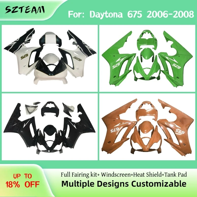 

ABS Fairing Kit for Triumph Daytona 675 R 2006 2007 2008 Black ABS Injection Molded OEM Style Motorcycle Fairings PRO-2