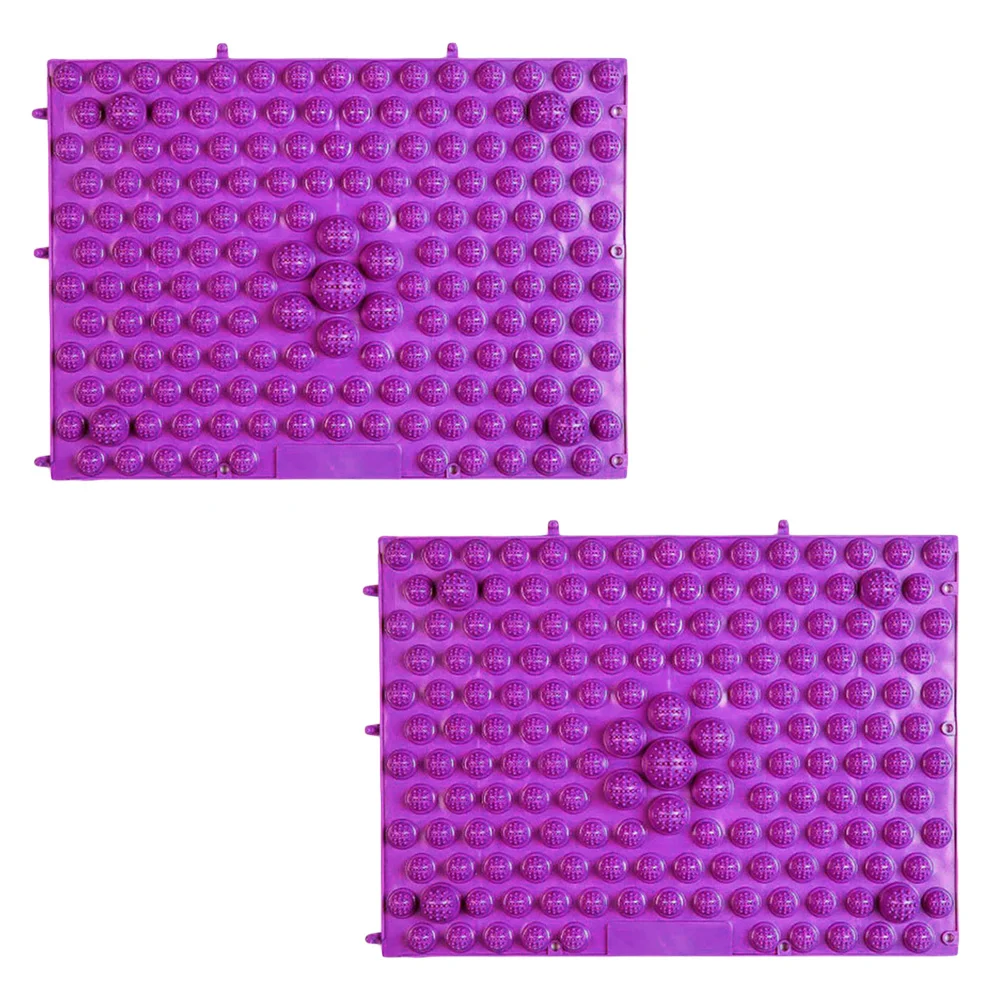 

2pcs Foot Massaging Pad Premium Reflexology Mat For Heel Arch Toe Massage Portable Rollable Design Foot Massager Mat