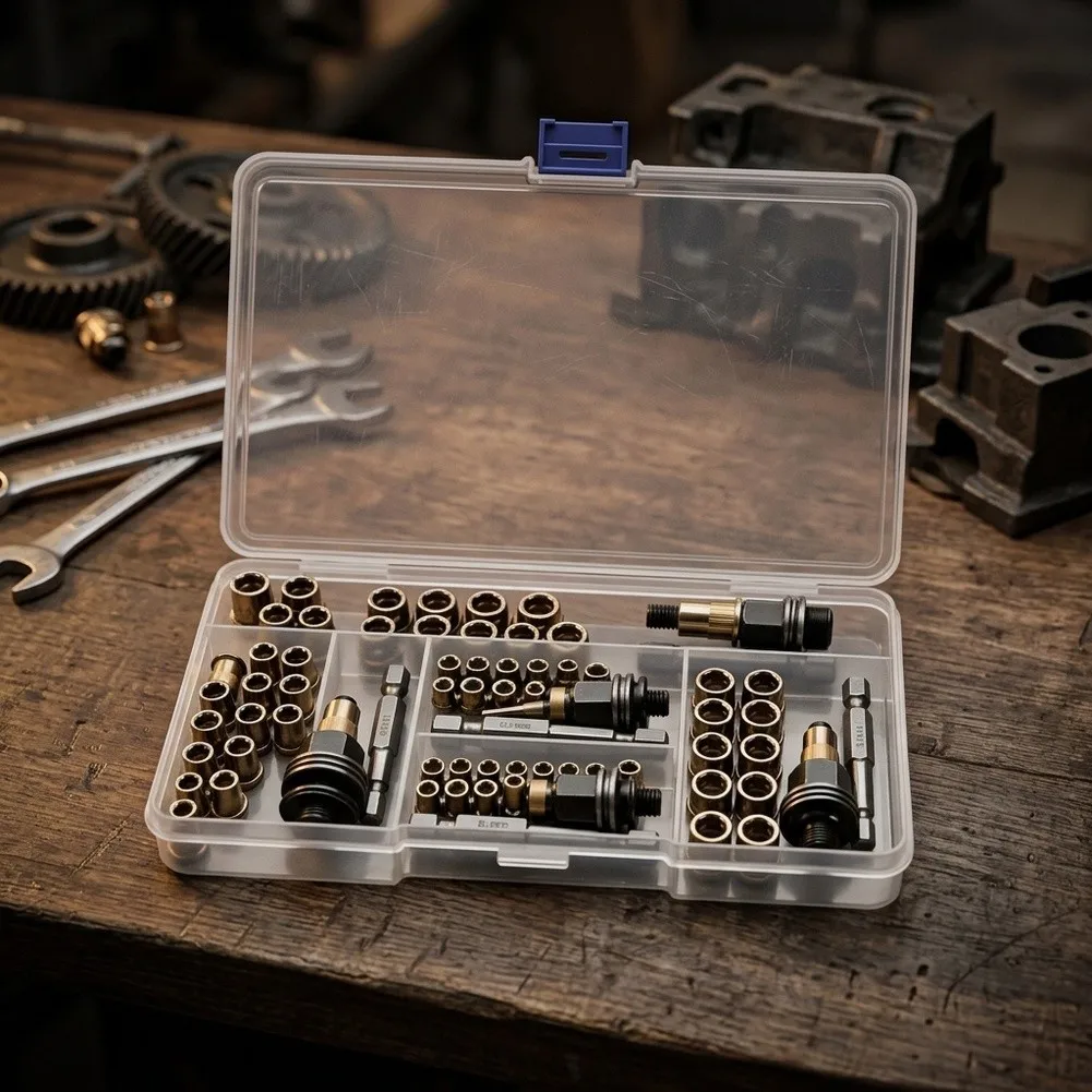 55 66 77 pcs Carbon Steel Rivet Nut Kit for For m3 M5 For m6 M8 For m10 Threaded Inserts Used in Automotive and Machinery