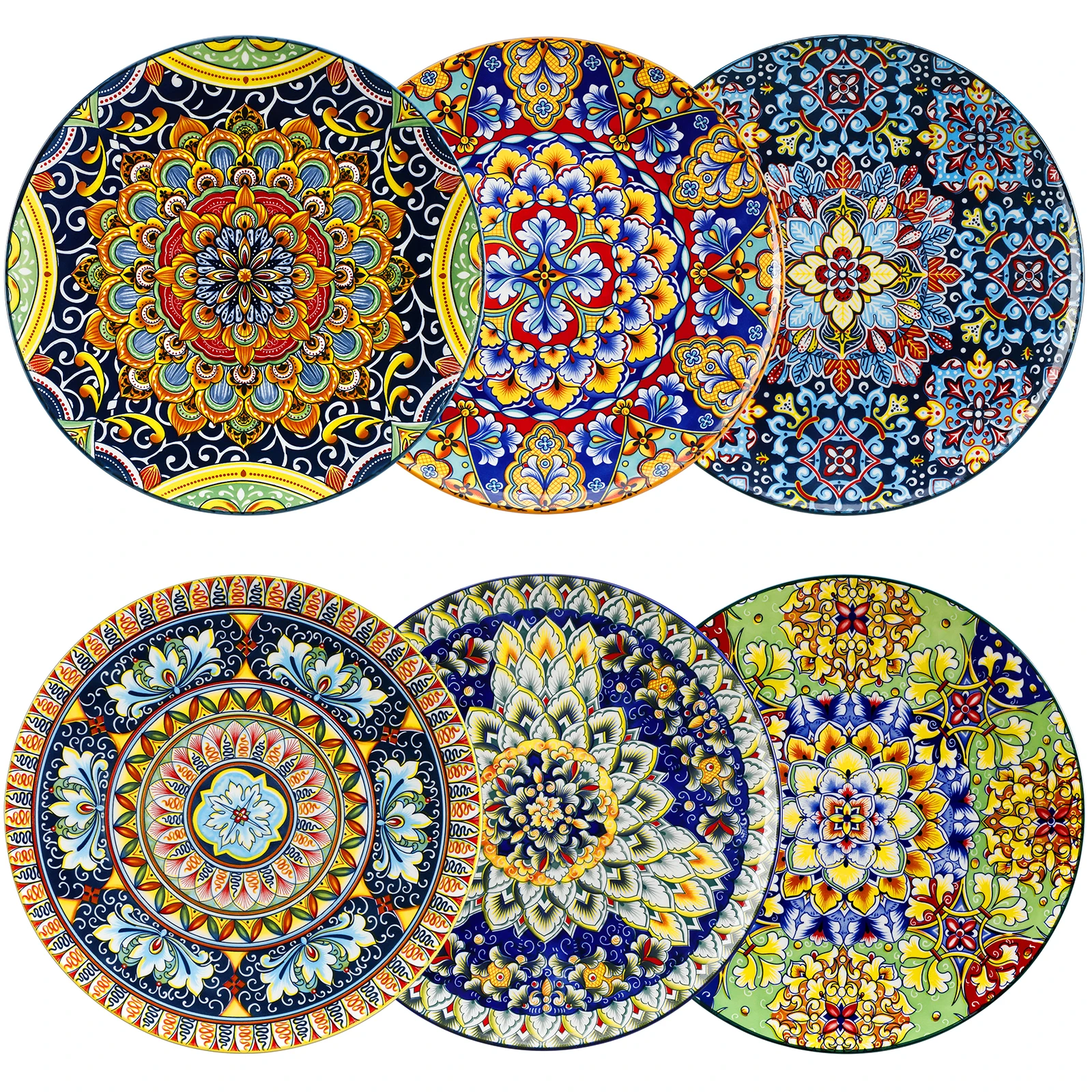 

vancasso 6/12 Piece Porcelain Dinner Plates Crockery Breakfast Plate Set Scratch Resistant Flat Plates Dinnerware Set for 6
