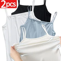 Sexy Camisoles Women Crop Tops Sleeveless Shirt Bralette Tops Solid Color Strap Skinny Vest Female Slimming Tanks Bra Underwear