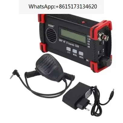 New USDX USDR HF QRP SDR Transceiver SSB/CW Transceiver 8-Band 5W DSP SDR Black Shell With Handheld Mic Rechargable Battery