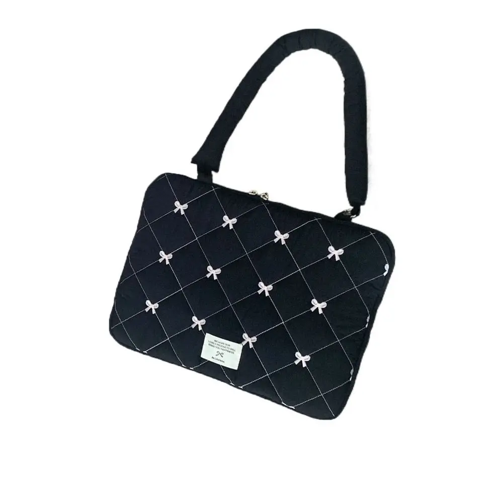 بسيطة مطرزة القوس حقائب الأعمال مجلد ملفات حقيبة يد وثيقة حمل Bolsas سعة كبيرة حقيبة كتف حقيبة كمبيوتر محمول المرأة #4