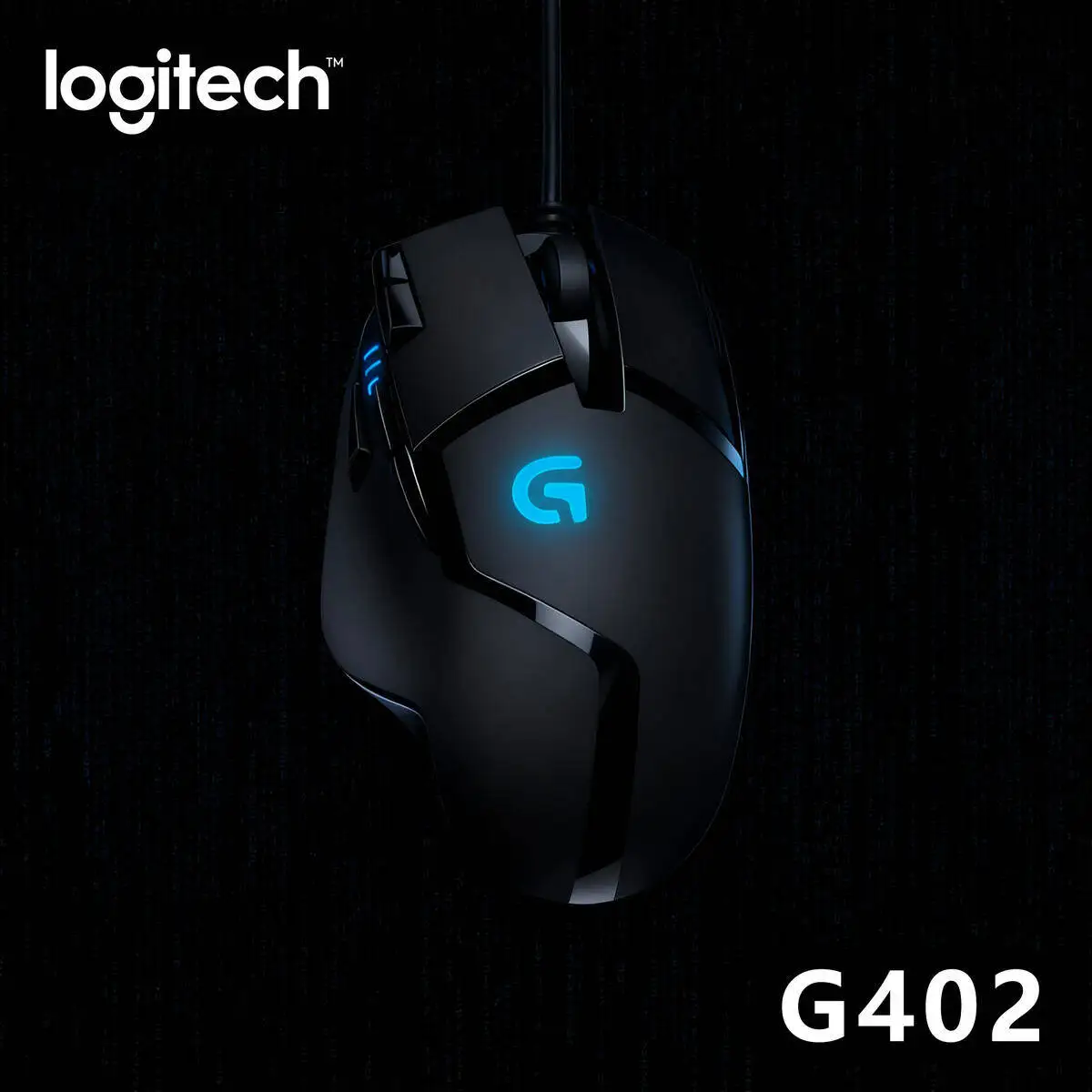

Logitech G402 Wired FPS Gaming Mouse, 4000 DPI, 8 Custom Buttons, Fusion Engine, 1ms Report Rate, Ergonomic Grip, Windows