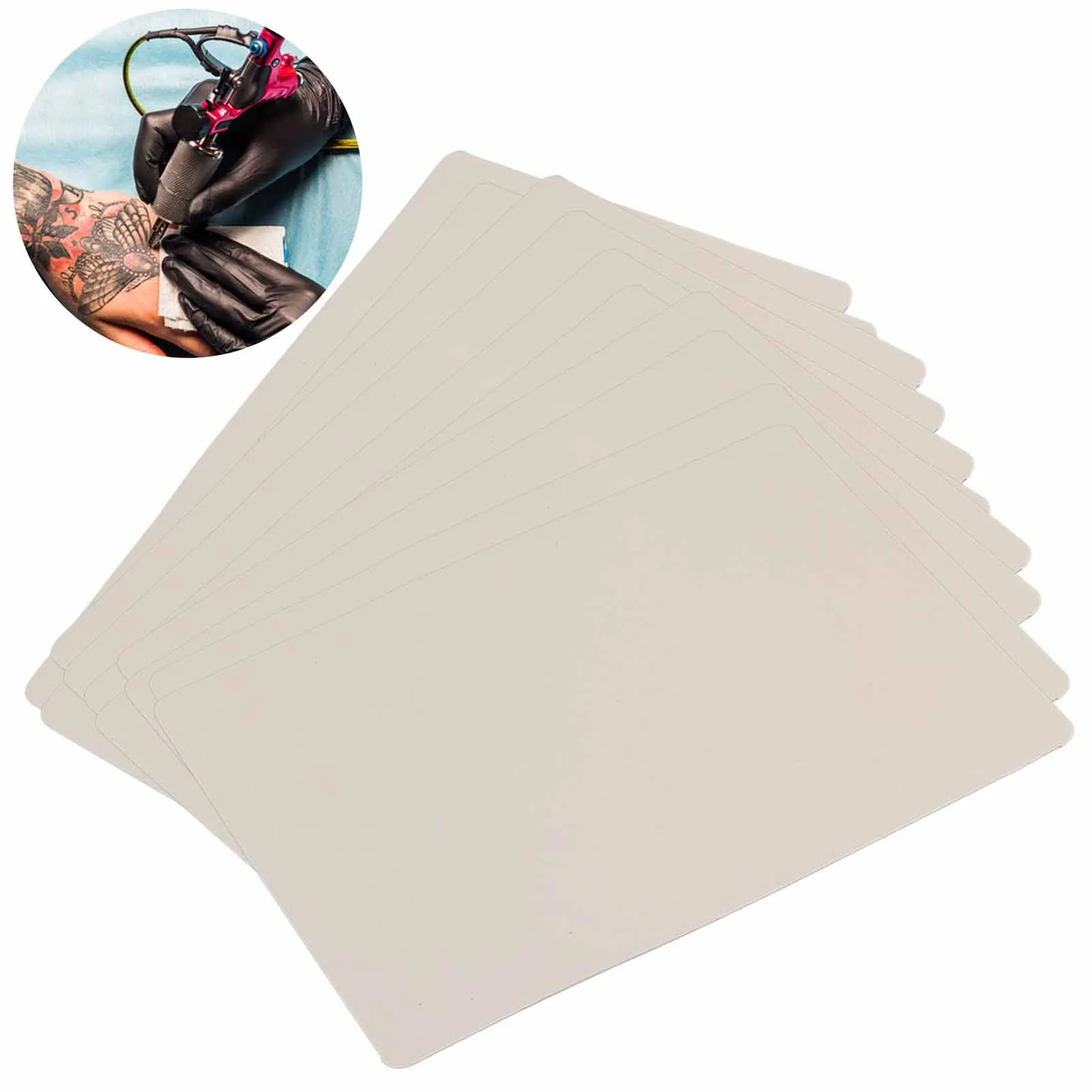 Pelle per pratica del tatuaggio vuota 10 pezzi Pelle per pratica del design del modello del tatuaggio in gomma per accessorio per tatuaggio per principianti