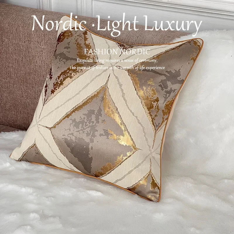 Precision Jacquard Pillow Set Light Luxury Diamond Cushion Set Hotel Villa Pillow Model Room Decoration Pillow Cushion Set