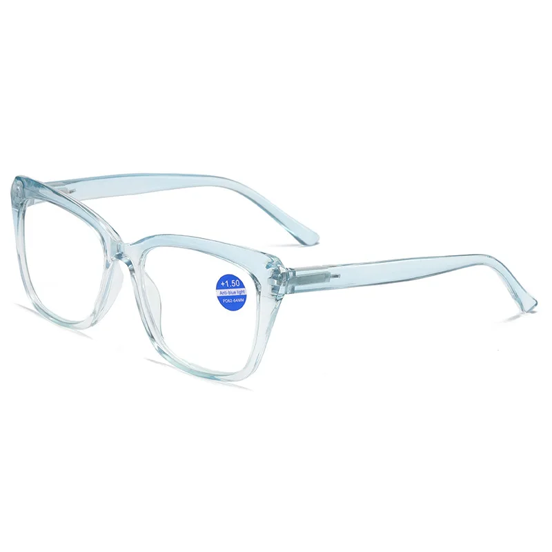 Ahora gafas de lectura transparentes de gran tamaño, gafas de ordenador para presbicia con bloqueo de luz azul + 1,25 + 1,75 + 2,0 + 2,25 + 2,5 + 2,75