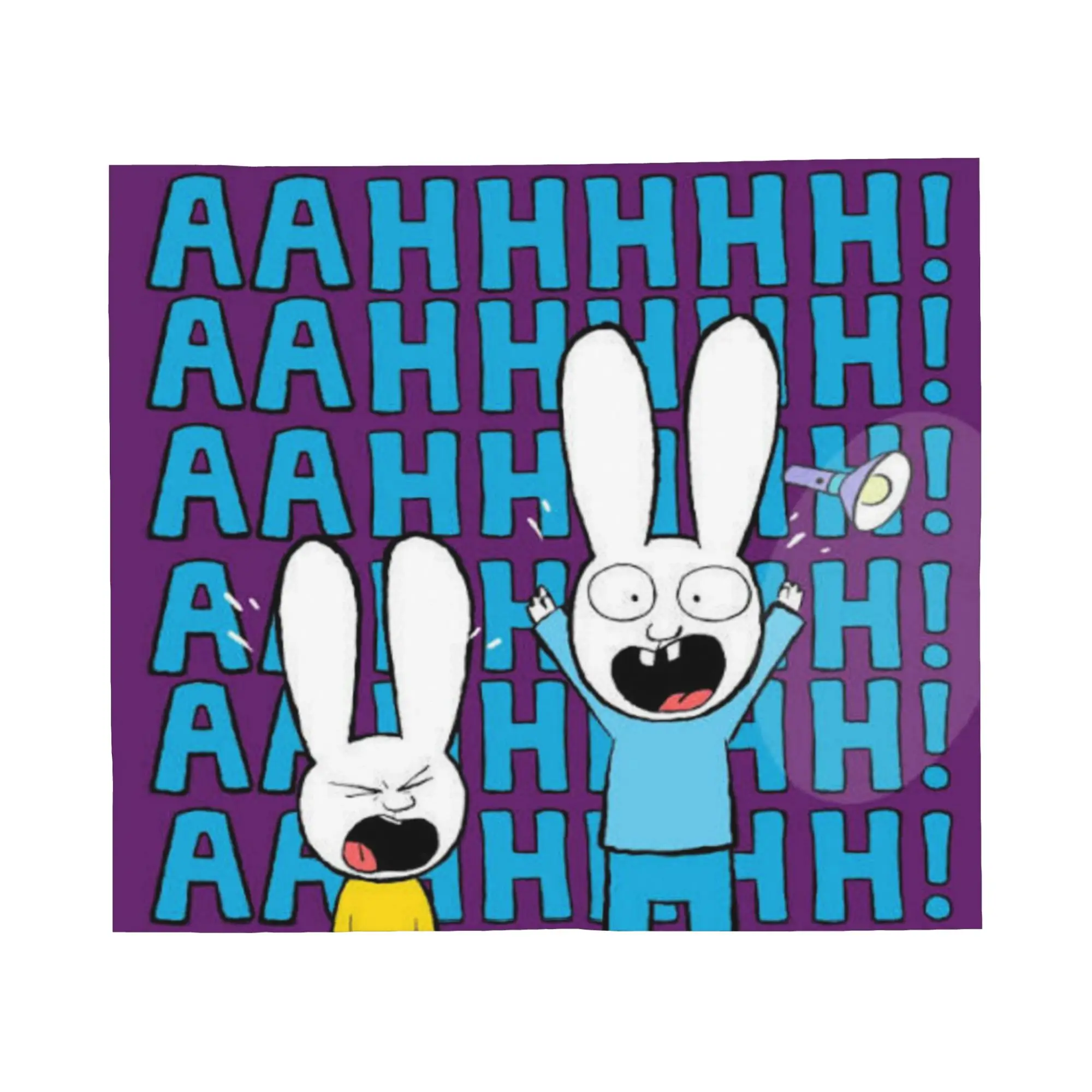 Simon Super Rabbit Printed Blanket For Men Women Warm Cozy Fluffy  Throw Blankets for Couch 50x60 Inches Multi-size
