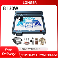 Longer Laser B1 30W Laser Engraver Cutter, 6-core Laser Head, 450 x 440mm Area, 36,000mm/min High Speed, Smart Air-Assist System