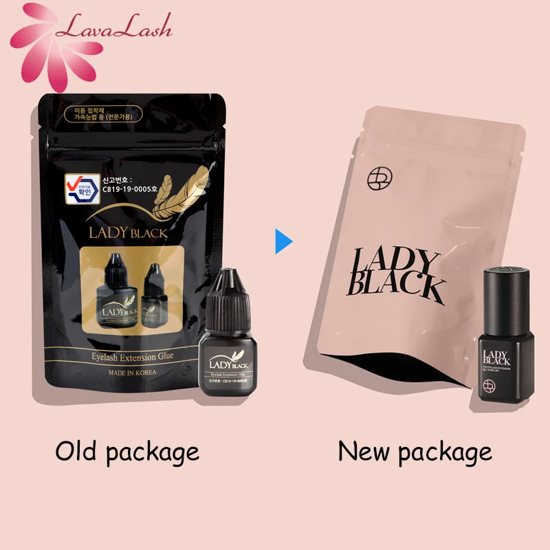 

New Lady Black Glue For Eyelash Extensions 5ml Extra Strong Adhesive Fast Drying Duration Lasting Without Sale Bag