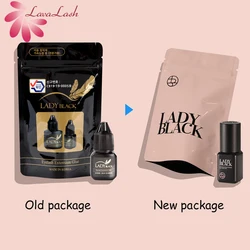 New Lady Black Glue For Eyelash Extensions 5ml Extra Strong  Adhesive Fast Drying Duration Lasting Without Sale Bag