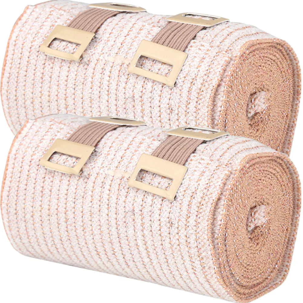2 Rolls Breathable Elastic Bandages Wrap Multi-Purpose Athletic Wraps for Knee Ankle Wrist Injury Support Wrap