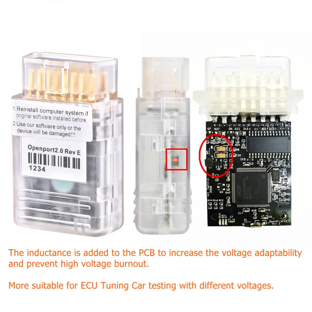 Best Tactrix Openport 2.0 ECUFLASH Auto ECU Chip Tuning Tool open port 2 0 J2534 Full Chip For Mercedes-Benz OBD2 Connector