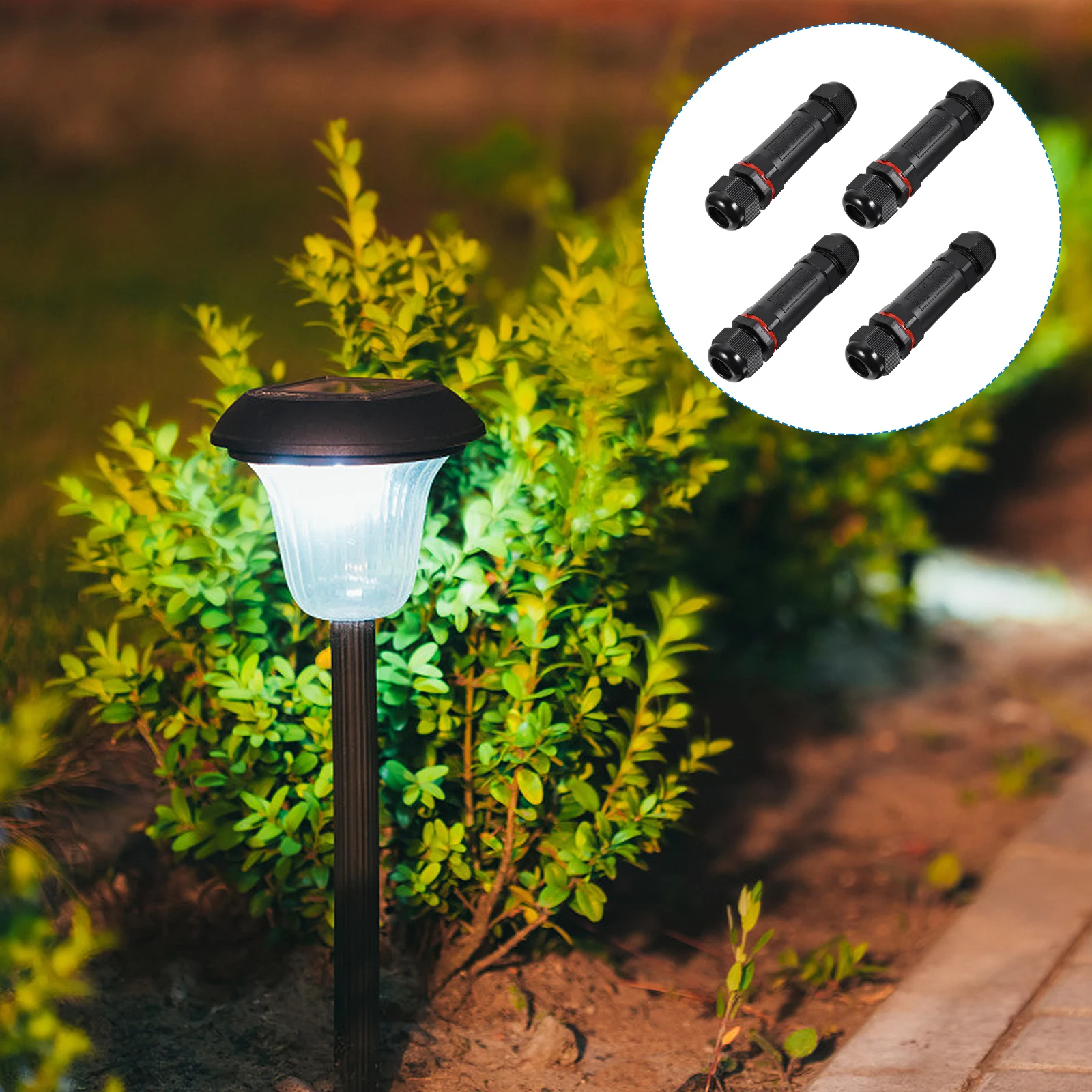 

4pcs Waterproof Connector Led Tunnel Light Electrical Connectors Ip68 3 Pin Wire Connection Sleeve Cable Splice Solution