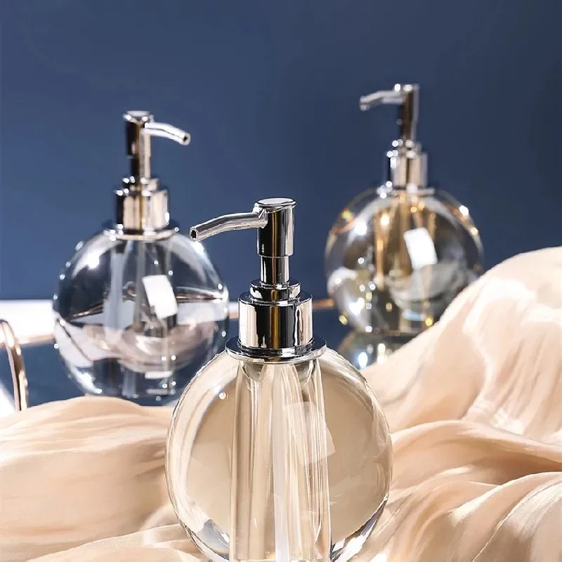 

1pc Nordic Portable Crystal Home Hotel Bathroom Decor Ornaments Soap Dish Lotion Bottle Mouth Cup Decorations Crafts