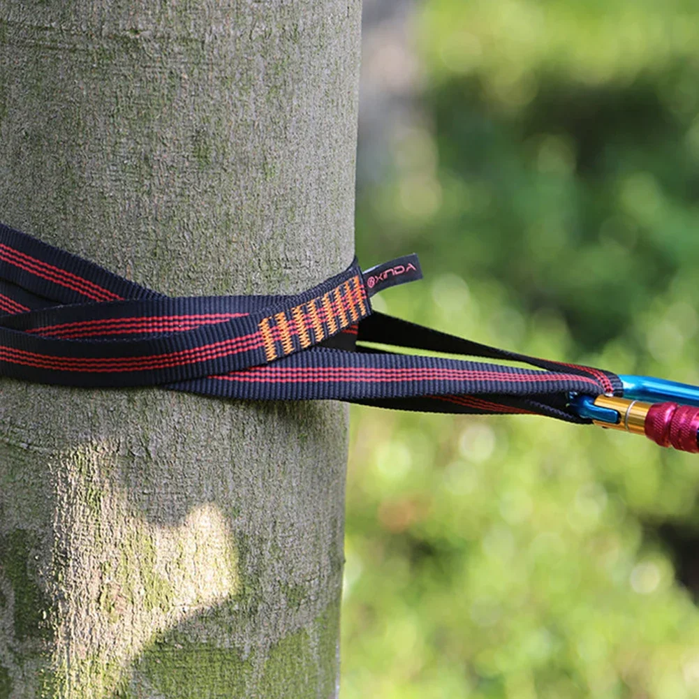 22KN Polyester Webbing Strap Sling Bearing Cord For Rock Climbing Tree Arborist Load-bearing Bandlet Mountaineering Equipment