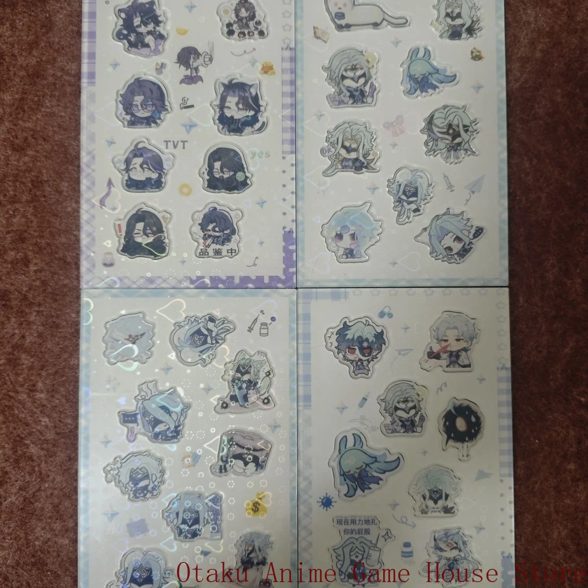 Genshin Impact Pantalone Il Dottore Acrylic Sticker Ipad Laptop Diy Materials Cartoon Sticker Anime Stationery Gift Cosplay view 2