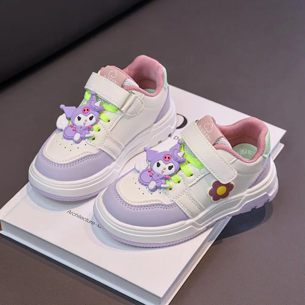

Kuromi Hello Kitty Children's Casual Shoes Sanrio Girls Cute Cartoon Anime Board Shoes Comfortable Breathable Anti Slip Sneakers