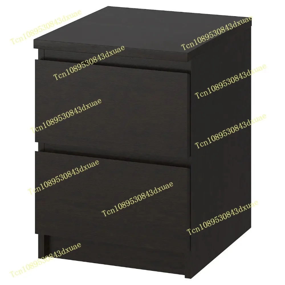 European Modern New Wooden Bedroom Furniture Lock NFC Bedside Table Smart Safe 2 Drawer Cabinet Bedside