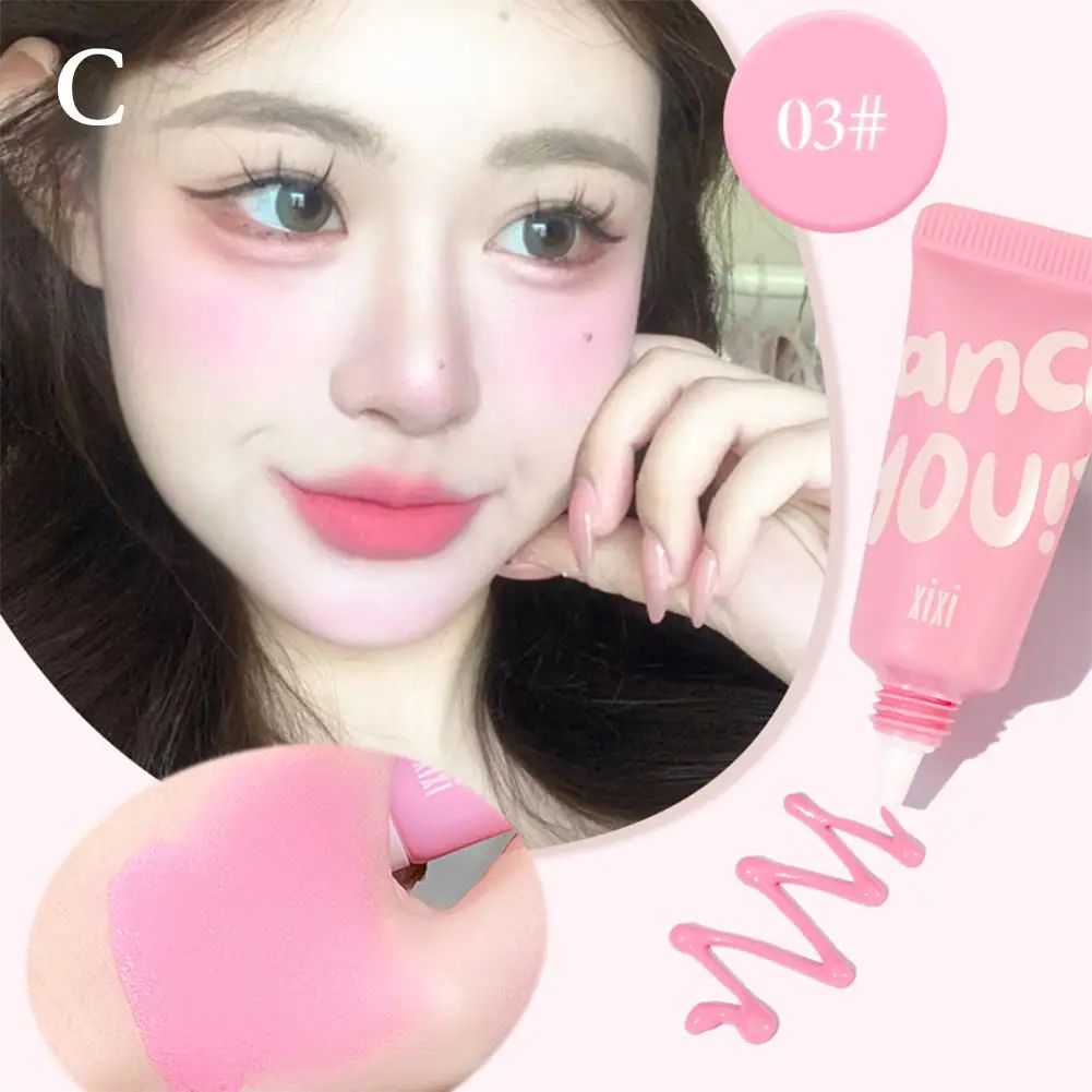 Nieuwe Vloeibare Blush Crème Oogschaduw Fluweel Matte Roze Make-Up Natuurlijke Blusher Contour Tot Wangtint Gezichtsslip Helderder Gemakkelijk O0g7