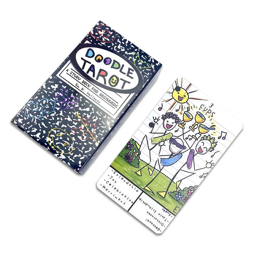 

78 Doodle Tarot Cards 10.3 × 6 cm Fortune-telling oracle cards for board games, tabletop games, and family gatherings