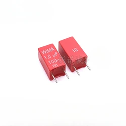 5PCS/10PCS WIMA MKS2 1UF 1uK100 1.0UF 100V 100v1UF 10% foil film capacitor 1000nF 105 Foot distance 5MM