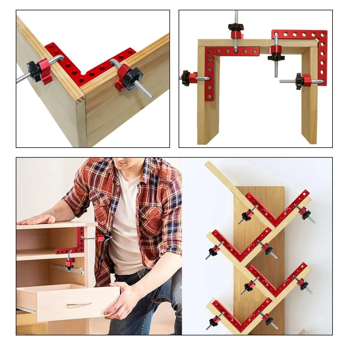 Heavy Duty 90 Degree Right Angle Square Aluminum Woodworking Tool Precise Layout Measuring Gauge For Carpenter Projects