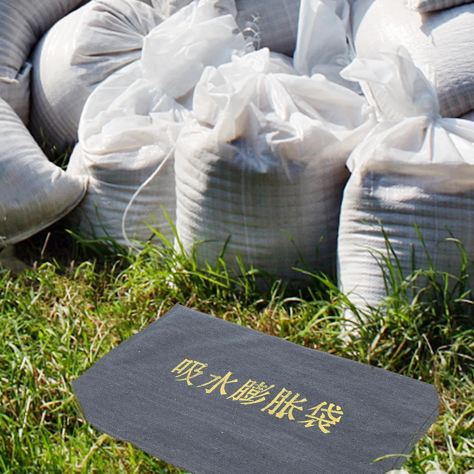 Flood Barrier Bags 2 Pack Reusable Absorbent Canvas Sandbags for Door Kitchen Garden Outdoor Protection