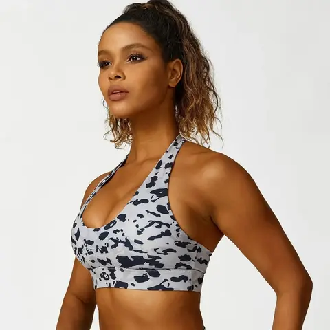 Nya Sommar Sexiga Sportunderkläder Dam Fitnessväst Sporttopp Yoga-BH Push Up Löpning Fitness Andningsbar Stötsäker Yoga-BH 6 best sales grön sport-bh - №4