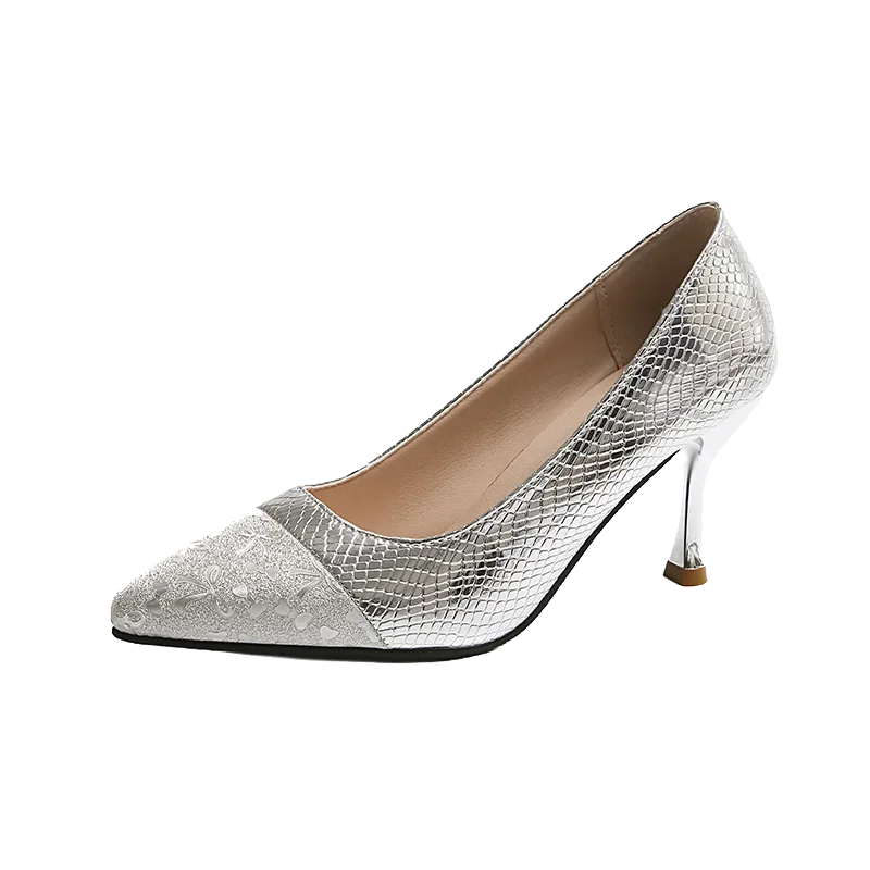 レディースシューズ 2025 浅いスリップオン女性のハイヒールファッションドレスパンプス女性春ポインテッドトゥ薄いかかとの靴女性 Zapatos