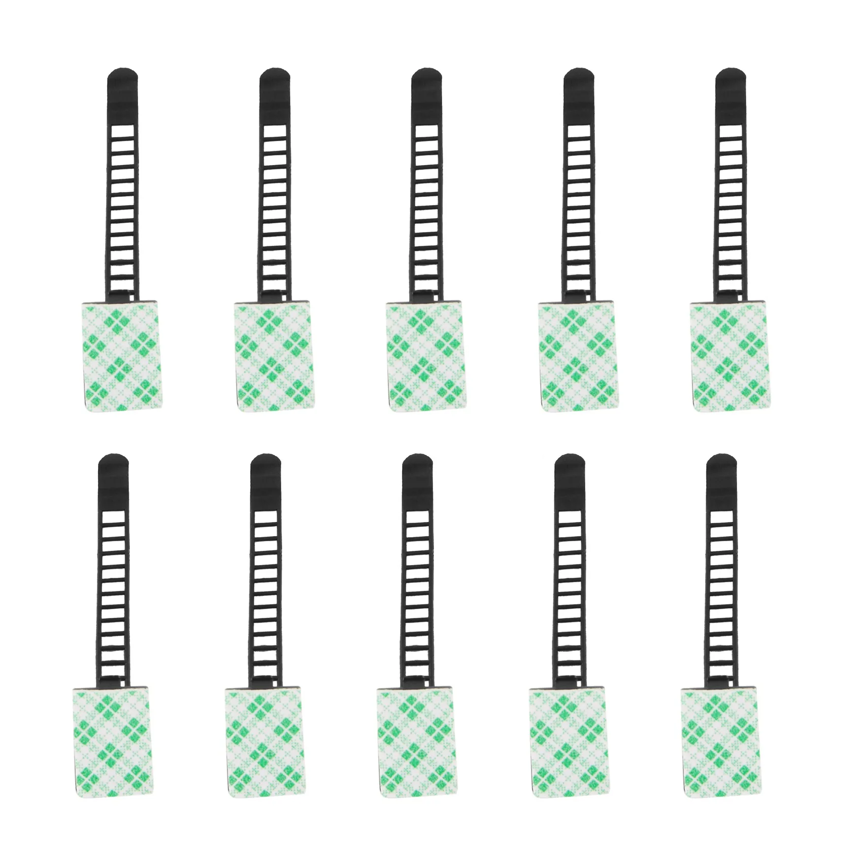 

ABTU-20Pcs Black Sticky Adjustable Wire Ties Cable Clips Clamp Plastic Self Adhesive Cable Ties Fix Holder Clips