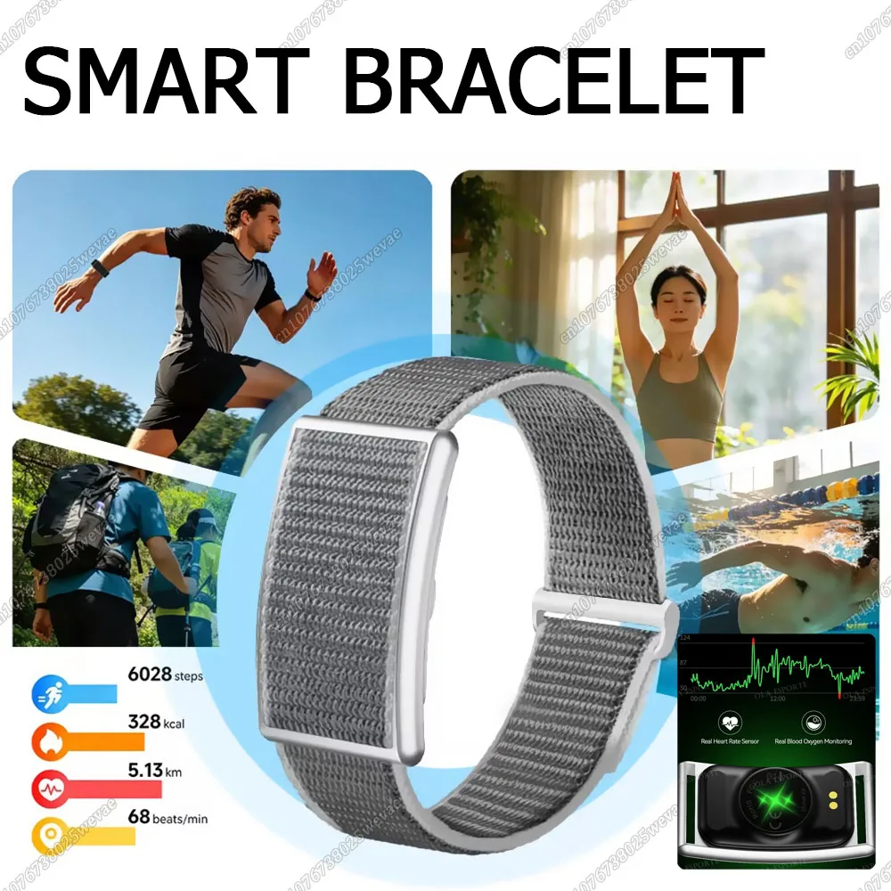 

New No Screen Smartwatch Men Outdoor Sport Fitness Heart Rate Health Monitoring IP68 Waterproof Smart Bracelet For Android IOS
