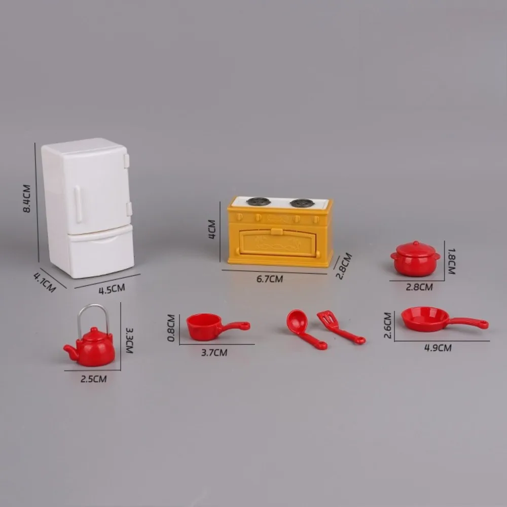 Miniatuur meubilair 1:12 poppenhuis keuken woonkamer slaapkamer set DIY scène pop spelen decoratie meisje speelgoed huis cadeau