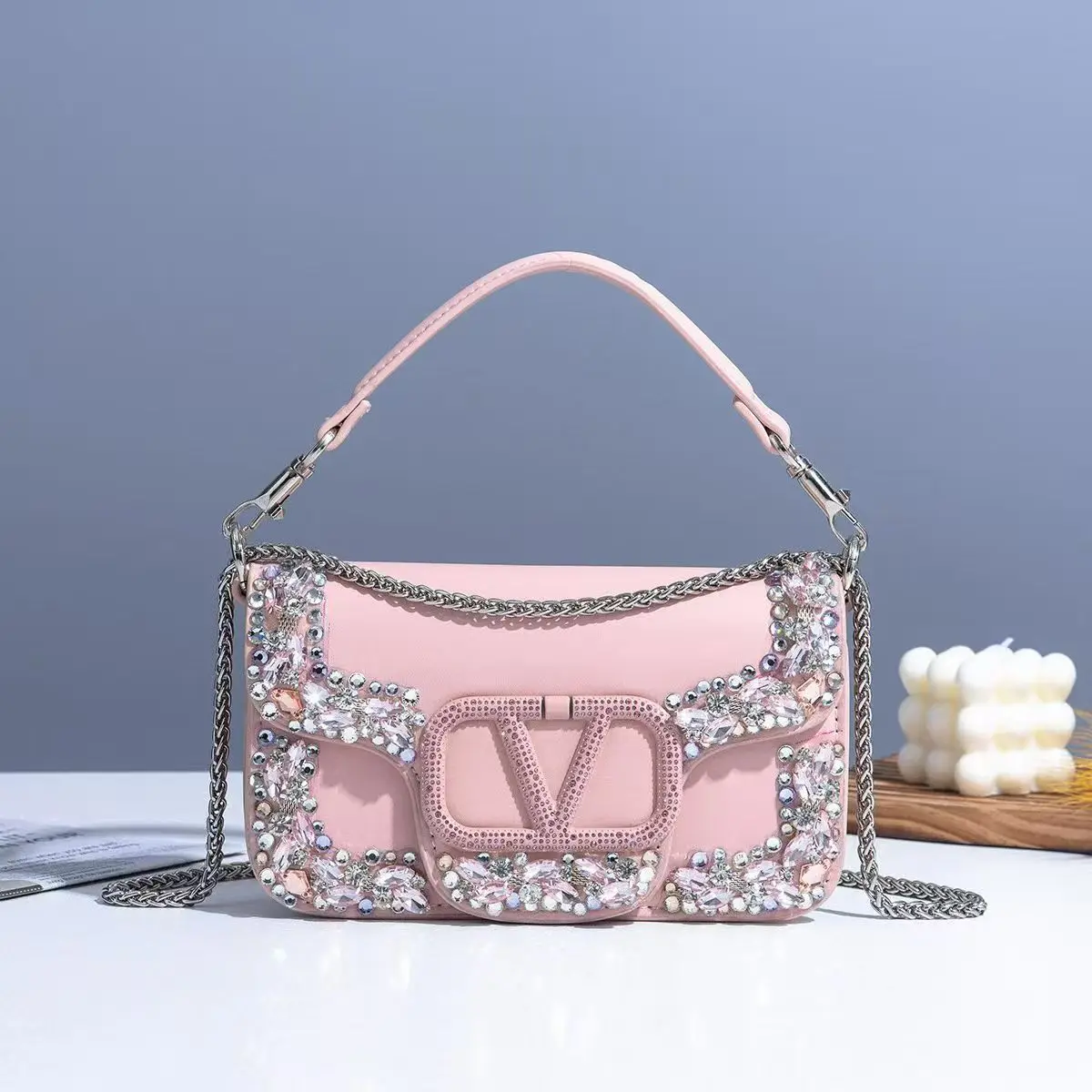 

Женская вечерняя сумка со стразами – винтажная сумка с цепочкой и ручкой, сумка через плечо с кристаллами, модная и элегантная.