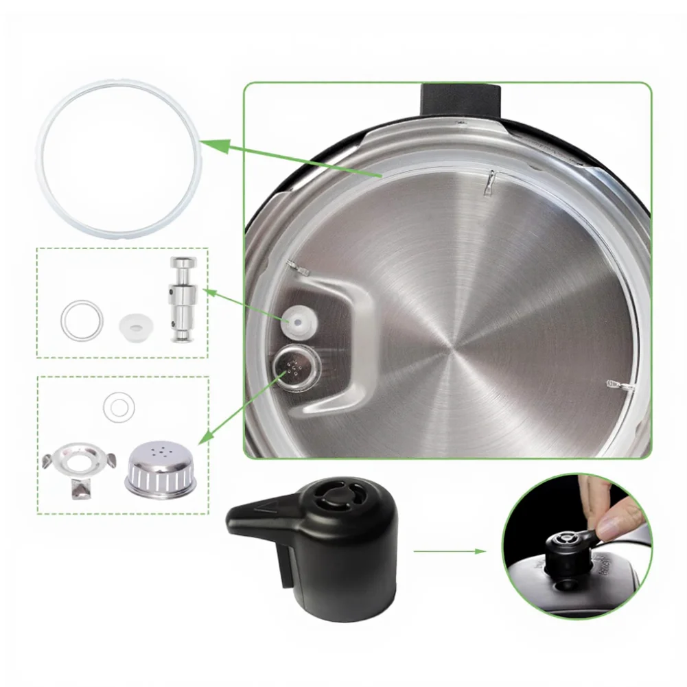 Pressure Cooker Repair Sealing Ring Kit As Shown Silicone Gaskets PP And Steel Construction For INSTANT Bowl Models