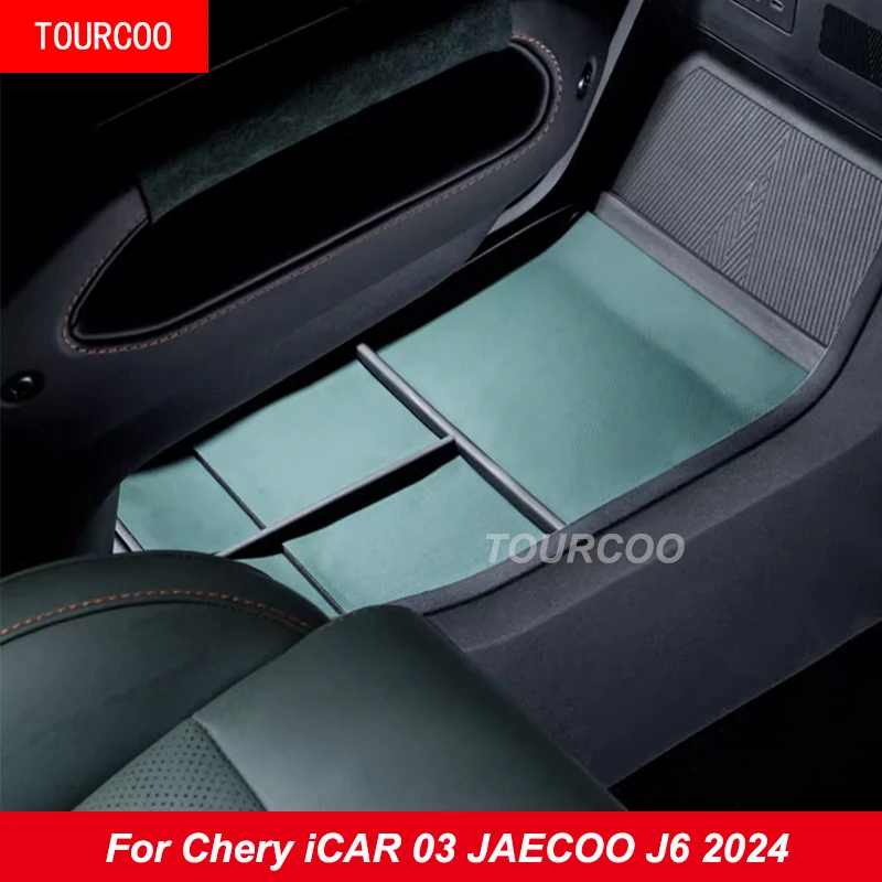 For Chery iCAR 03 JAECOO J6 2024 Central Control Leather Lower Storage Box Interior Accessories