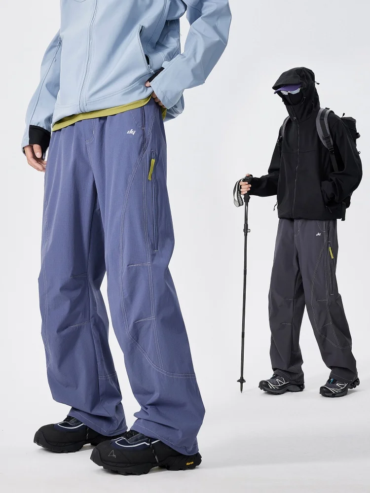 

American Sle Spring Autumn Men's Cargo Pants Outdoor Hiking Cam Loose Fit Durable Straight Leg Casual Trousers