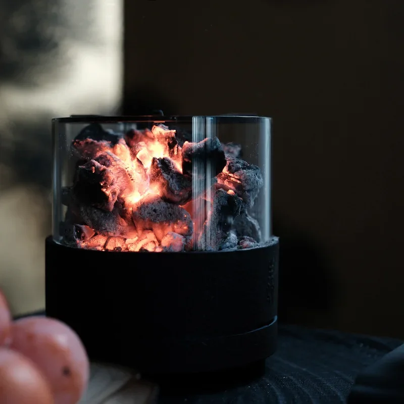 

Japanese-style Guanhuo charcoal stove to make tea, a full set of cast iron tea room, outdoor open fire tea