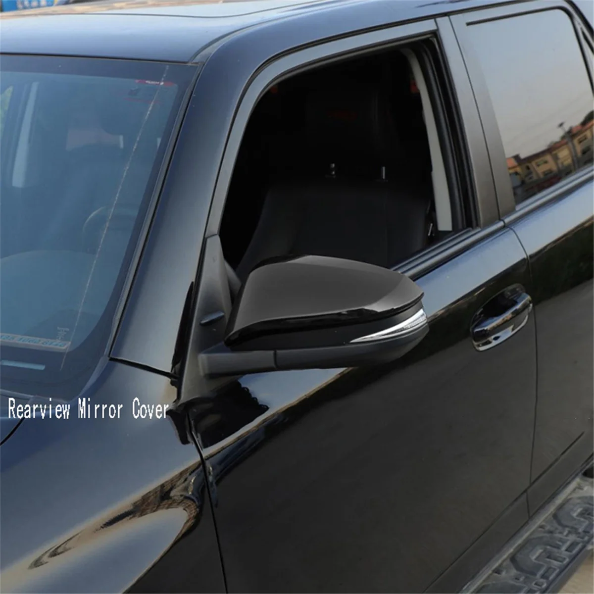 2Pcs Rearview Mirror Cover Side Door Wing Housing Cap for Toyota 4Runner 2017-2020 RAV4 Highlander 2014-2019