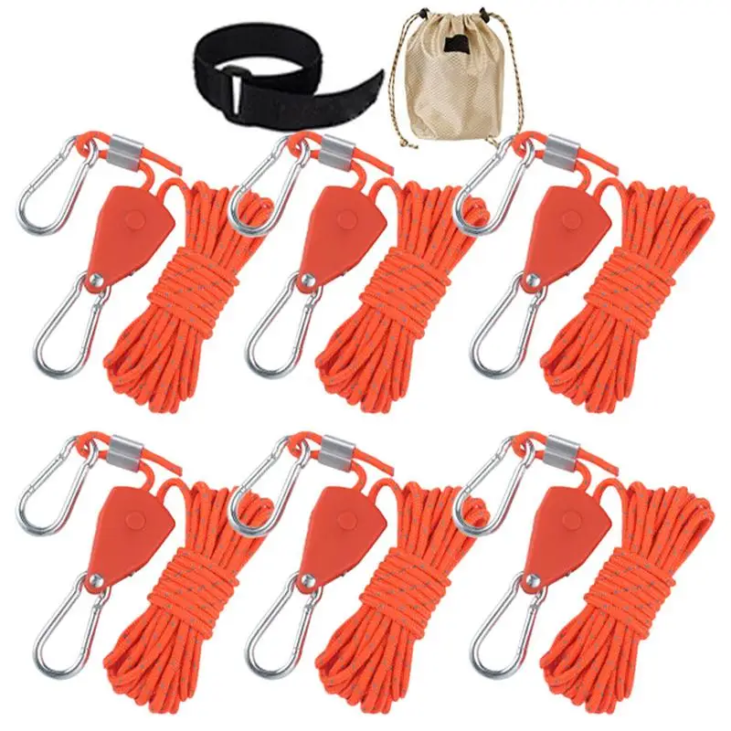 

Rope Tie Down Straps Quick Setup Ratchet Rope For Outdoor Adjustable Tie Down Ratchet Straps For RV Awnings And Camping