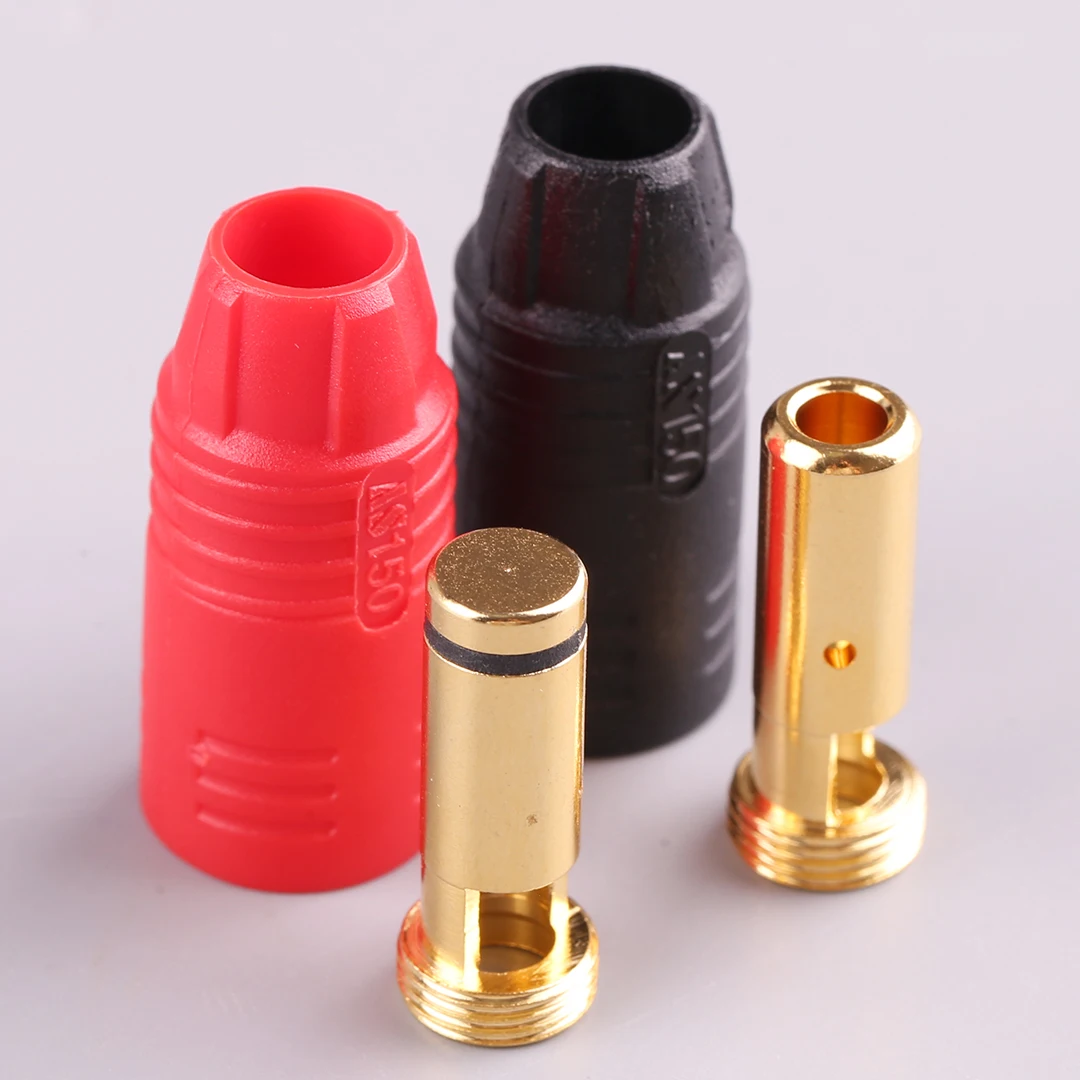 Amass AS150 Gold Plated Banana Plug 7mm Male/Female for High Voltage Battery Red/Black FOR RC MODEL UAV 150A