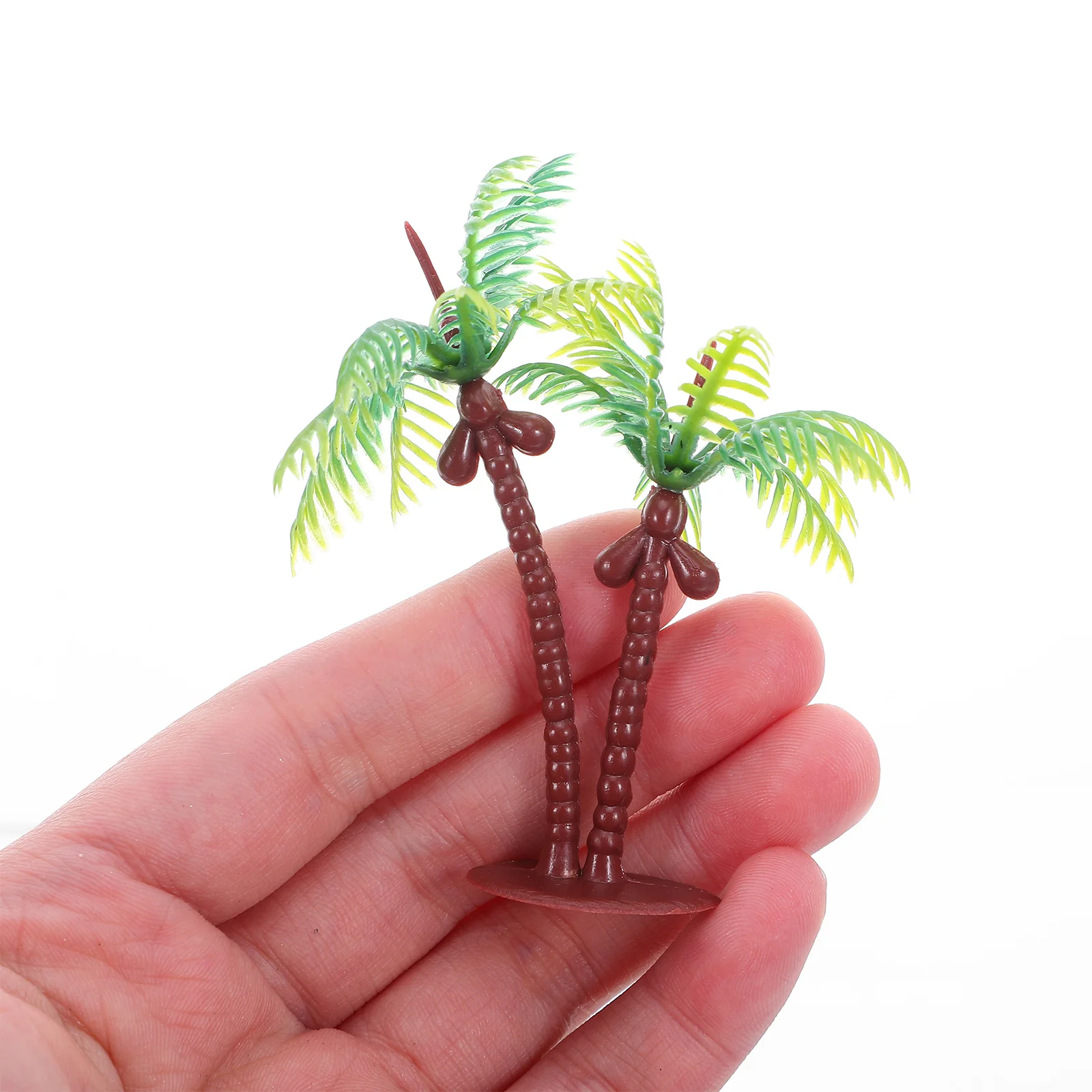 

36 Pcs Artificial Leaves Tree Faux Mini Trees Aquarium Landscape Dollhouse Scenery Supplies Palm Fake Tiny