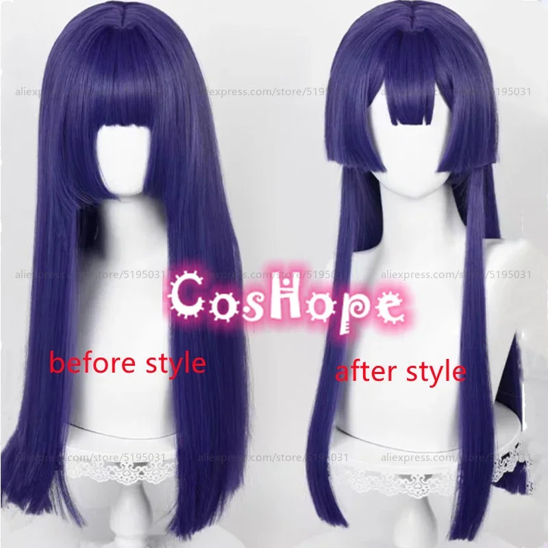 Парик для косплея Pela, длинный прямой парик 66 см, фиолетовый парик, косплей, аниме, парики для косплея, термостойкие синтетические парики