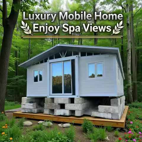 Luxury Expandable Container House 40ft Spa Bathroom Rooftop Deck High-End Retreat Mobile House Tiny Home Hot