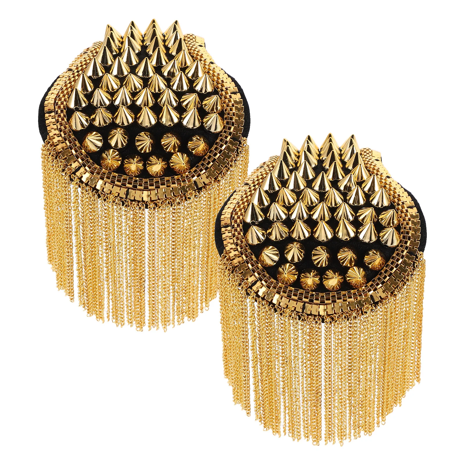 2 pezzi spalla spalla punk retrò nappa in metallo rivetto decorazione per costumi accessorio moda fai da te nuova novità