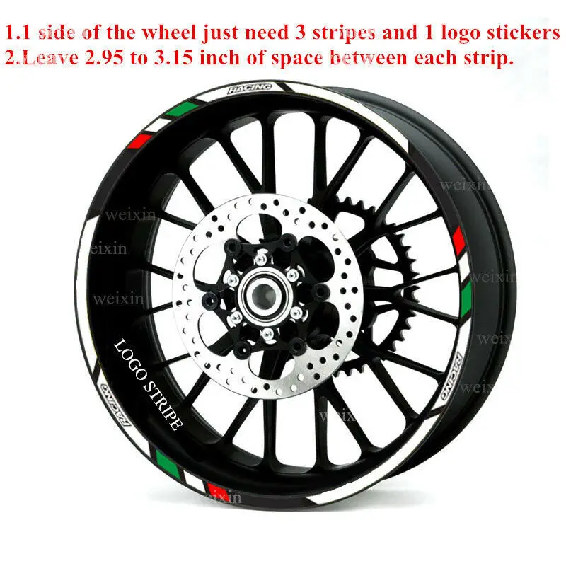 Motos Wheel Rim Stripes Sticker Reflective For DAX 125 ST125 ST-125 stickers Wheel Decal