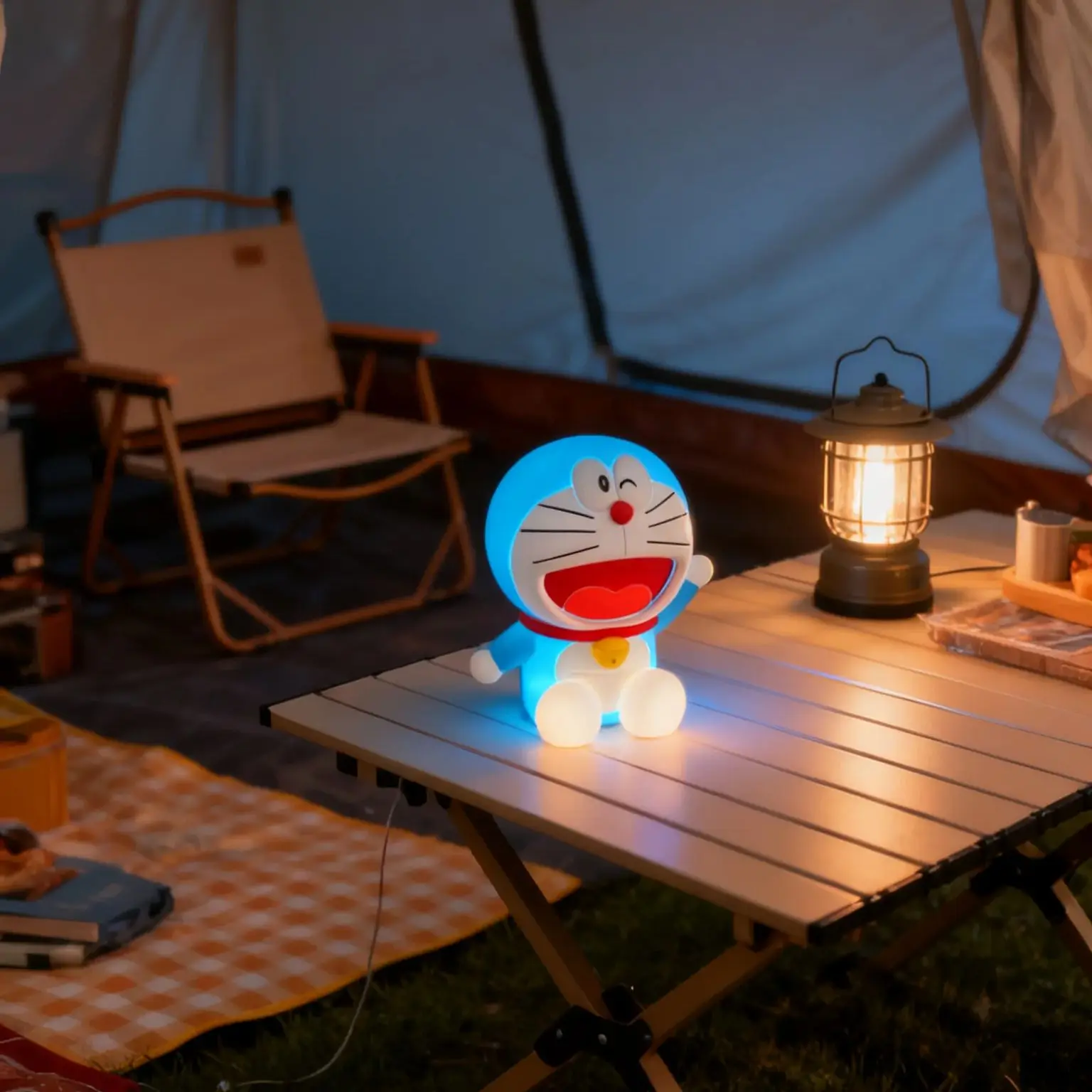 Ночник Doraemon, мультяшная силиконовая лампа, управление Pat, USB перезаряжаемый декор для комнаты, детский подарок на день рождения, Рождество