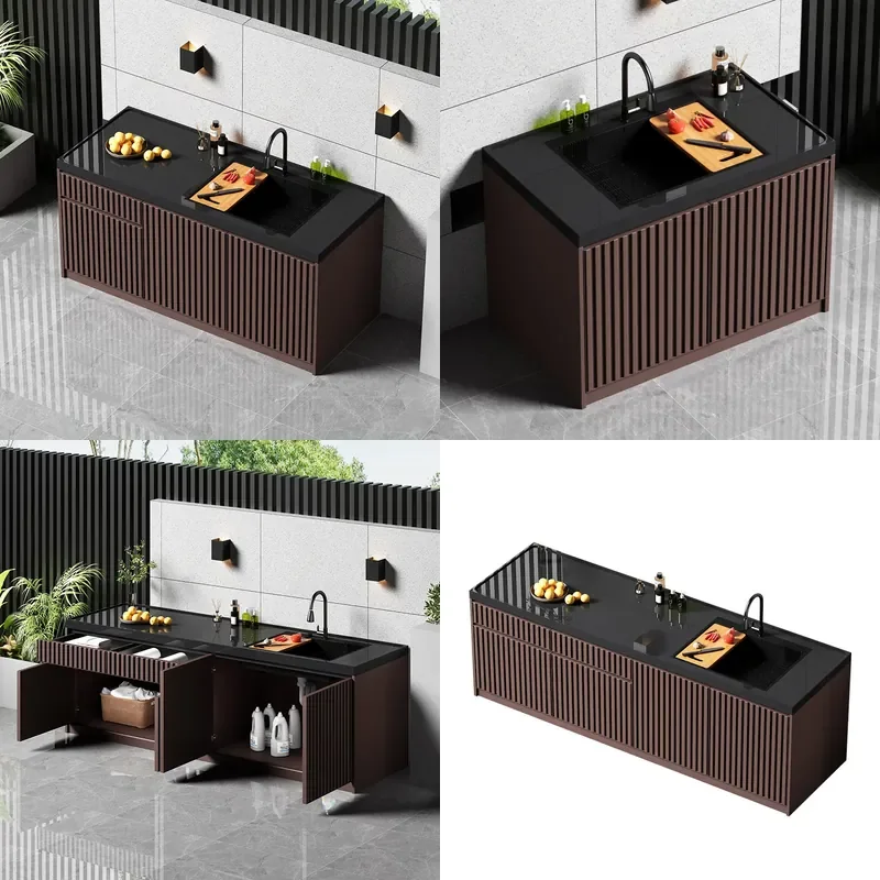 Outdoor Granite Stone Sink for Balcony Villa Courtyard Marble Wash Basin Vegetable Cleaning
